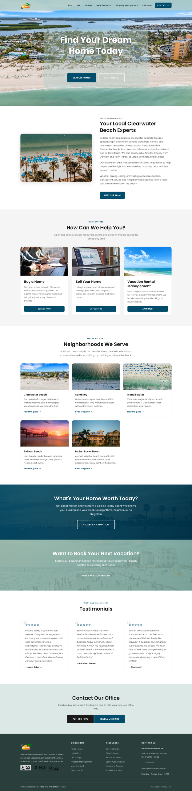 Belloise Realty homepage