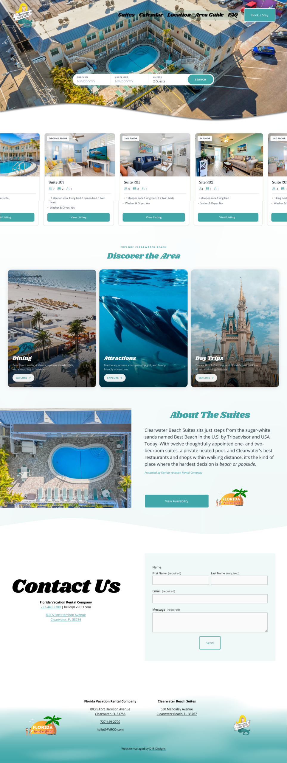 Clearwater Beach Suites homepage
